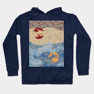 Echos of the moon in the sea Hoodie